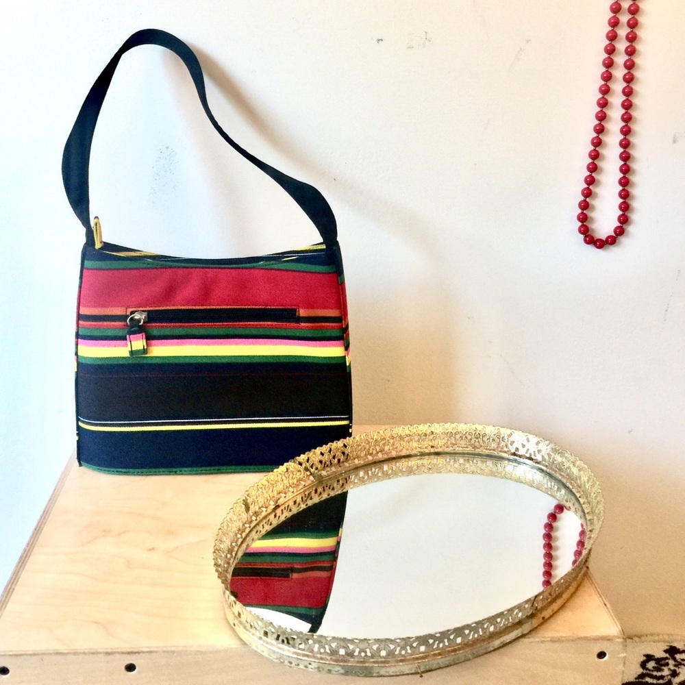 Vintage 60’s-70’s Style Color Block Hand Bag